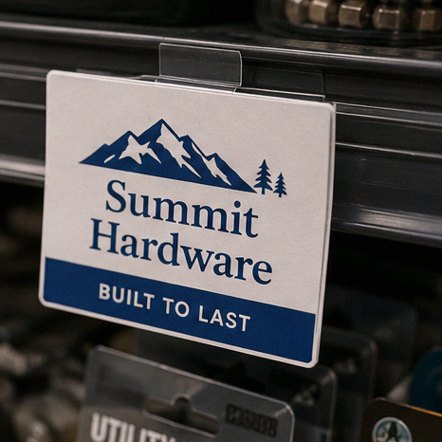Clip-On Shelf Talker with custom branding
