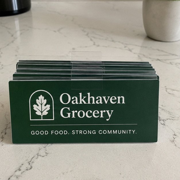 Custom shelf talkers — customer photo