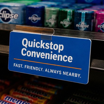 Customized shelf talkers for convenience and c-stores