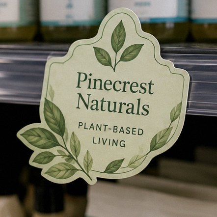Die-Cut Shape Shelf Talker with custom branding