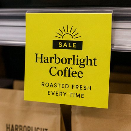Fluorescent Sale Shelf Talker with custom branding